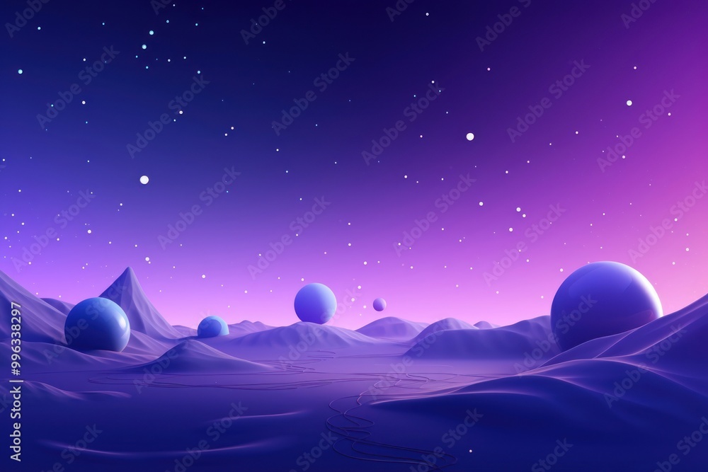 Naklejka premium Space landscape astronomy universe.