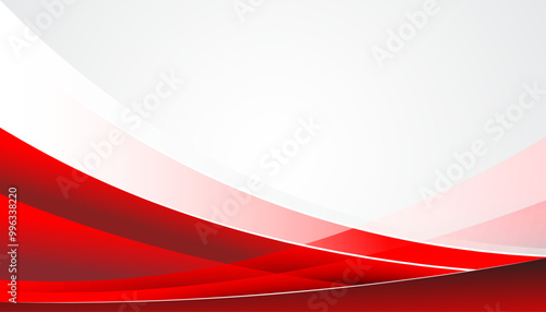 Stylish beautiful red wave flowing design background vector