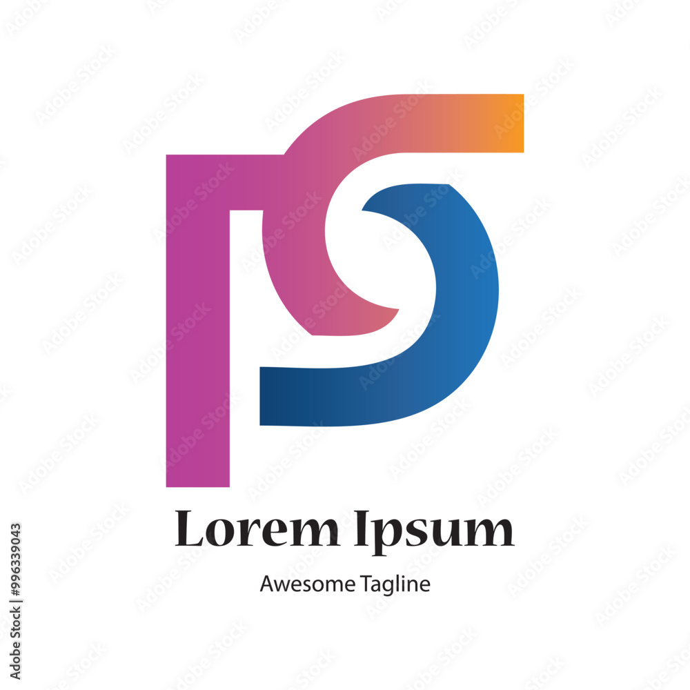 PS letter initial logo design icon PS letter initial logo design icon