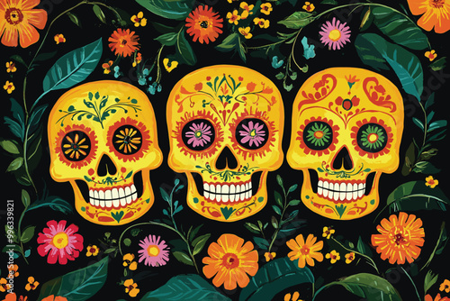 Discover the captivating allure of Day of the Dead skulls. Vibrant and symbolic, these stunning collections embody the beauty of life's eternal