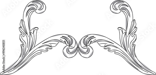 Vector sketch illustration silhouette design decorative ornament floral classic vintage ethnic traditional design complement 