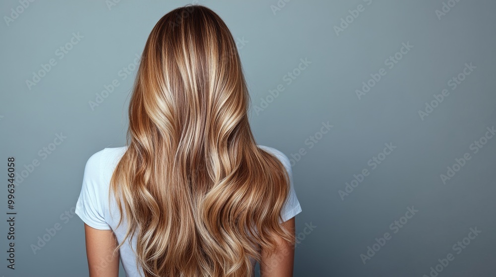A beauty portrait of a woman's hair after a salon treatment A beauty portrait of a woman's hair after a salon treatment