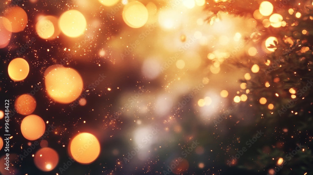 Abstract Cream Background with Golden Glittering Lights Bokeh Effect Abstract Cream Background with Golden Glittering Lights Bokeh Effect