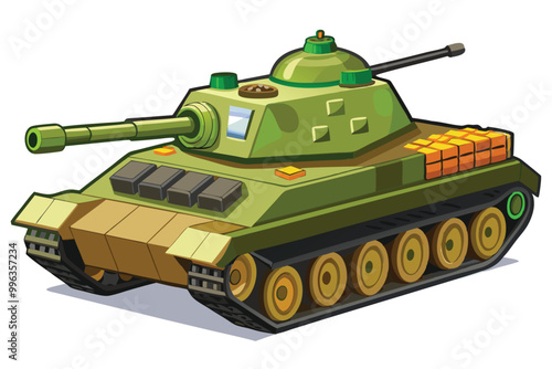 Tank vector illustration isolated on a white background