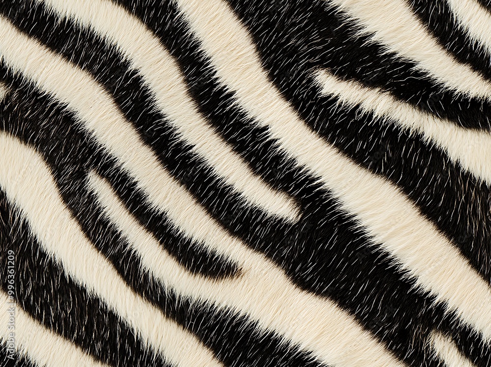 A close-up of the pattern on zebra fur A close-up of the pattern on zebra fur