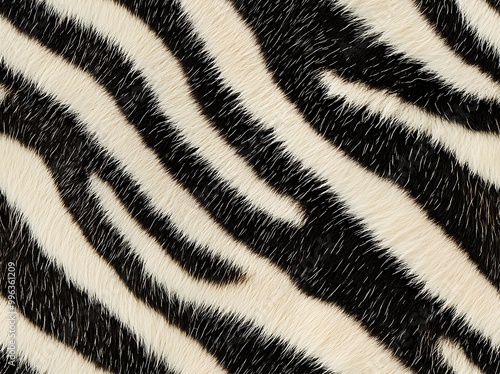 A close-up of the pattern on zebra fur