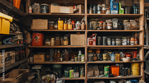 Wallpaper Mural 100-Day Survival Stockpile with Essential Items for Long-Term Storage Torontodigital.ca