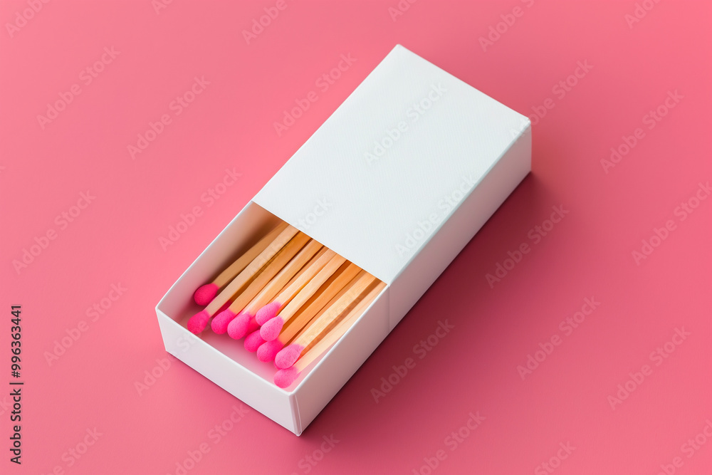 match box mockup on plain pink background match box mockup on plain pink background