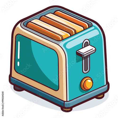 Toaster vector illustration isolated on a white background