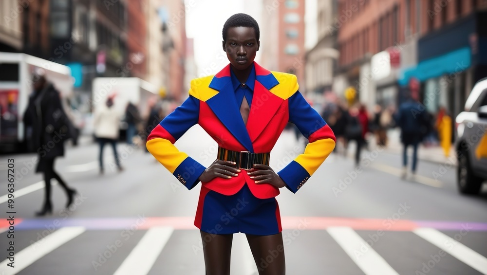 Obraz premium person walking on the street