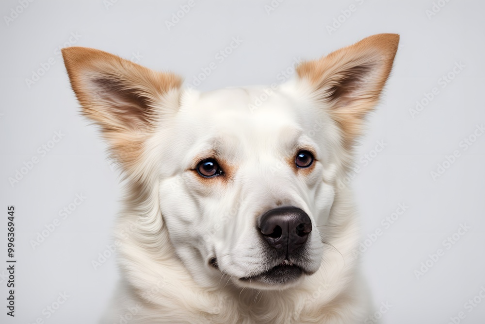 Boskimo dog on white background, Ai generated Boskimo dog on white background, Ai generated
