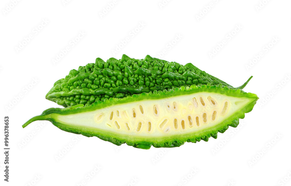 bitter gourd vegetable isolated on white background. bitter gourd vegetable isolated on white background.