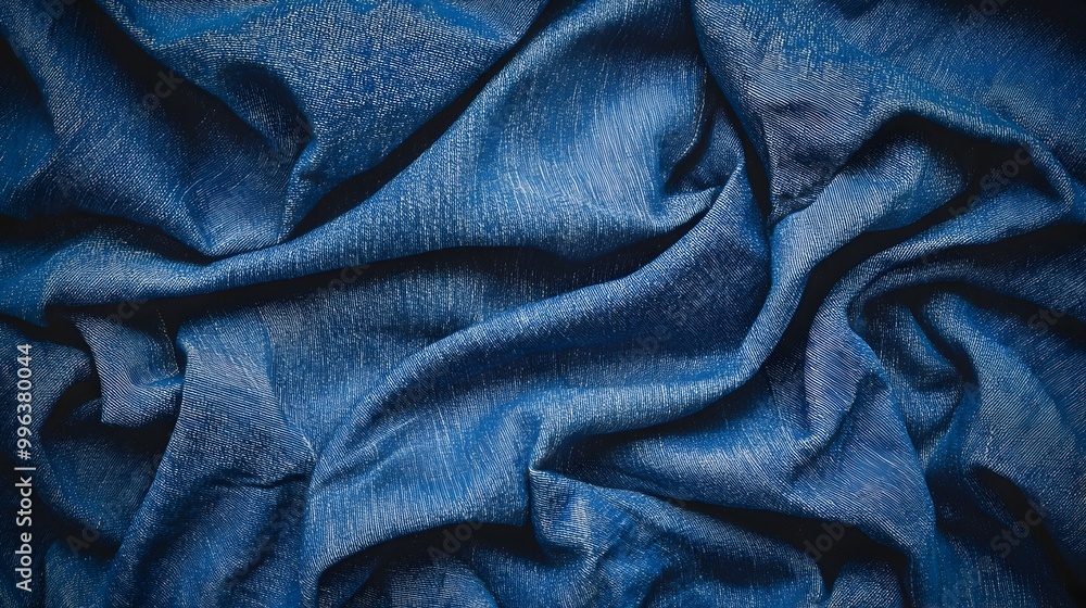 Worn Denim Fabric with Wide Copy Space for Advertising Text or Logos Worn Denim Fabric with Wide Copy Space for Advertising Text or Logos