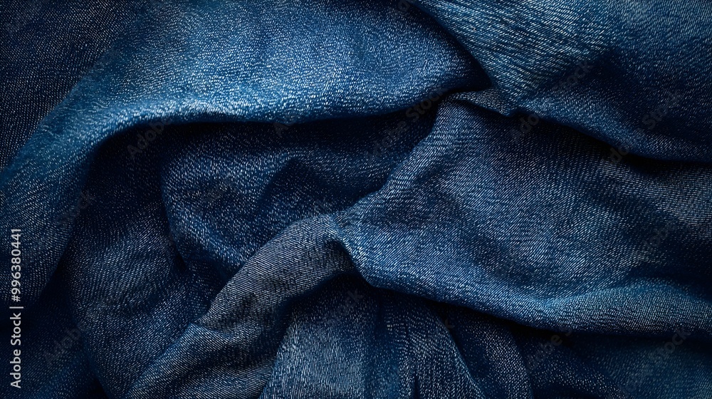 Worn Faded Indigo Blue Denim Textile with Ample Copy Space for Promotional Content Worn Faded Indigo Blue Denim Textile with Ample Copy Space for Promotional Content