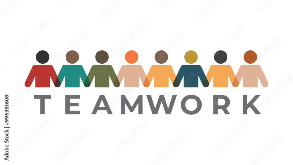 Team work concept people holding hands vector concept design Team work concept people holding hands vector concept design