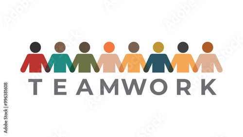 Team work concept people holding hands vector concept design