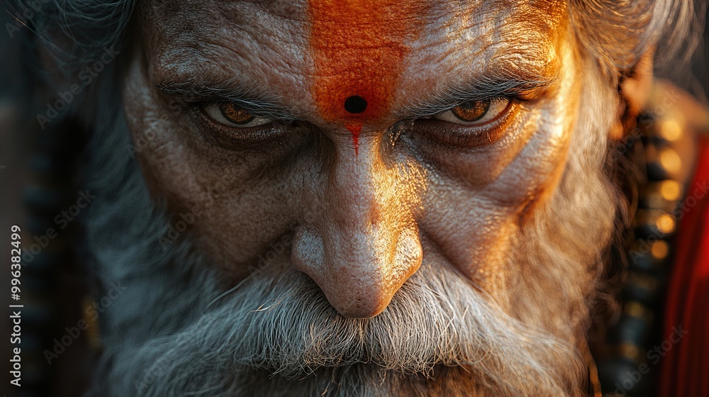 Intense Portrait of an Elderly Indian Man Intense Portrait of an Elderly Indian Man