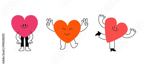 Vector logo design template and graphic elements for advertising, branding, posters and banners, funny cartoon illustrations with smiling character and mascots, abstract stickers and line icons