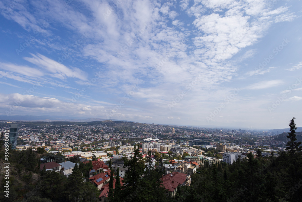 Old city Tbilisi with cityscape with river and varied architecture skyline Old city Tbilisi with cityscape with river and varied architecture skyline
