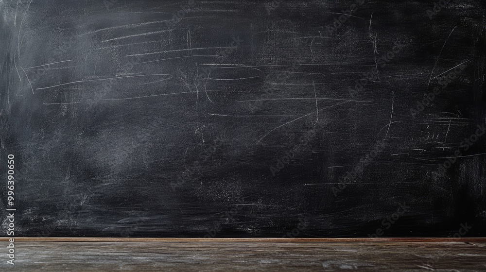 Blackboard Background with Wooden Floor - Simple and Clean Blackboard Background with Wooden Floor - Simple and Clean