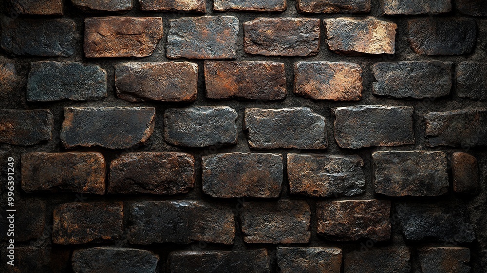 Fototapeta premium Brick Wall Texture with Diverse Colors and Textures