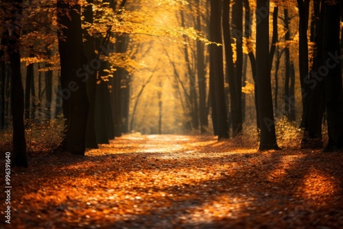 Autumn backdrop outdoors nature forest.