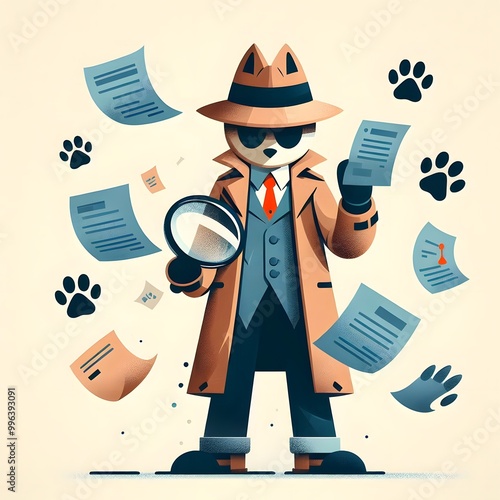 Detective illustration photo