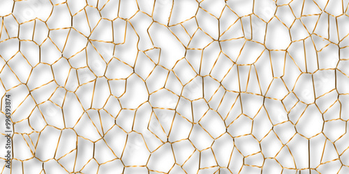 Abstract golden hexagon graphic ornament. arabian Stylish Seamless pattern on white background. Creative design. Design for book, notebook and calendar covers. high quality textile design, vector .	