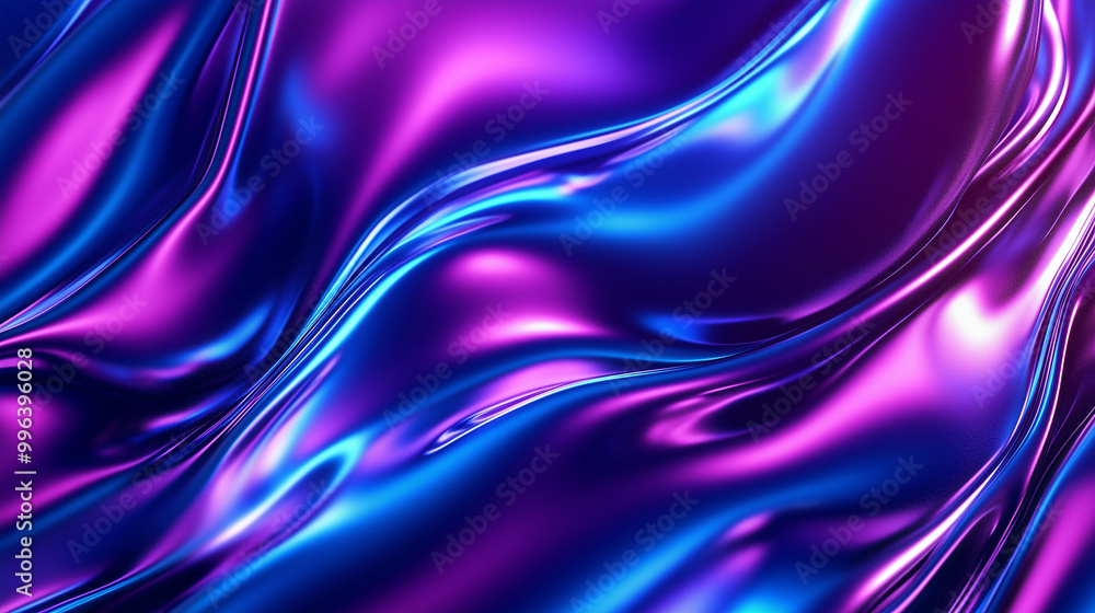 Fototapeta premium Abstract Blue and Purple Liquid Waves 