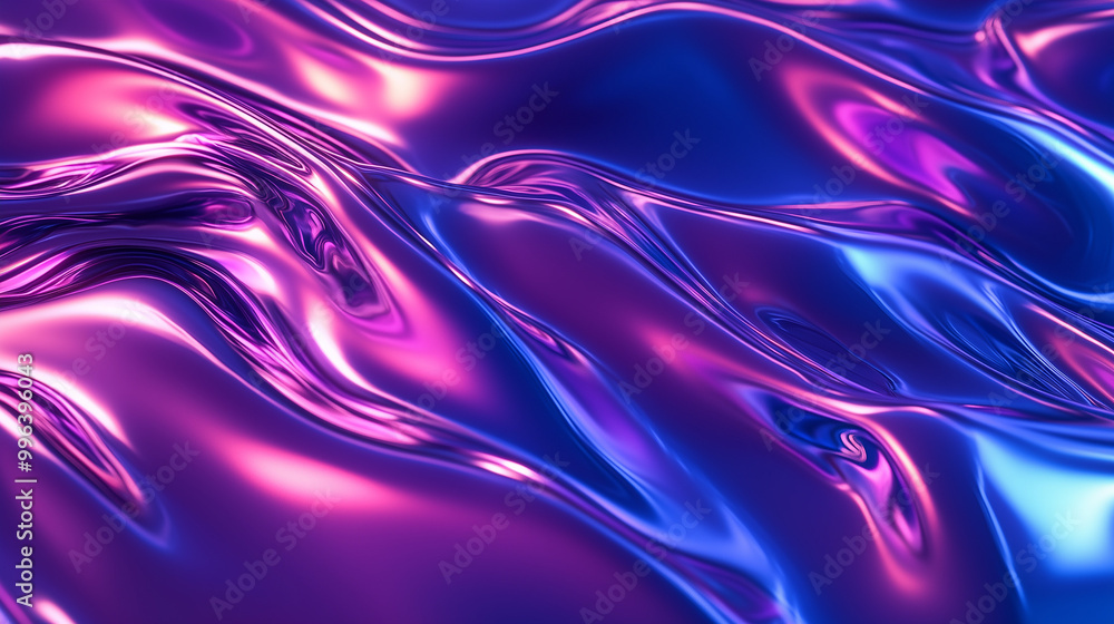 Fototapeta premium Abstract Blue and Purple Liquid Waves