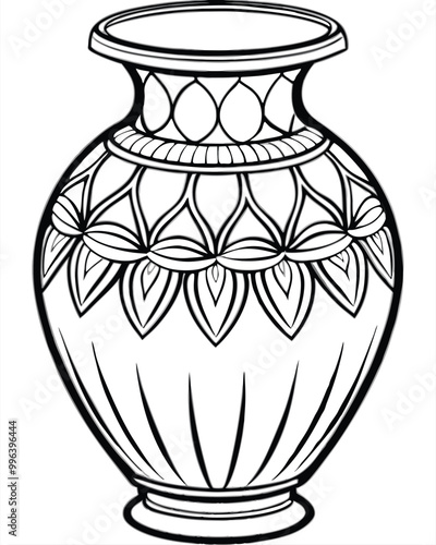 Vase vector silhouette