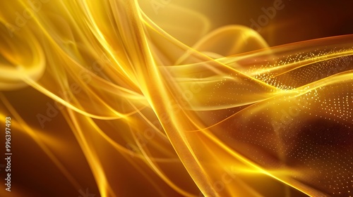 Radiant Abstract Golden Shapes Enhanced with Light Effects for a Captivating and Luxurious Background Design