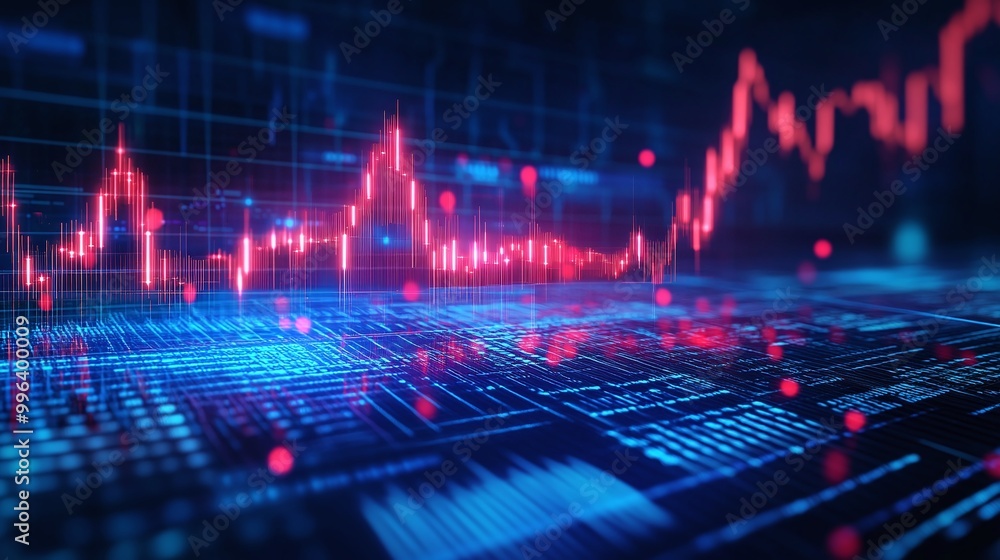 Digital data visualization with colorful graphs and charts representing market trends and analytics. Digital data visualization with colorful graphs and charts representing market trends and analytics.