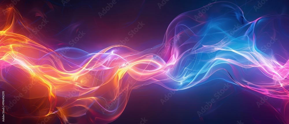 Colorful Abstract Light Waves in Motion Colorful Abstract Light Waves in Motion