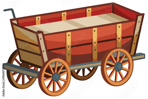 Wagon vector illustration isolated on a white background