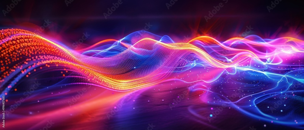 Colorful Abstract Light Waves in Motion Colorful Abstract Light Waves in Motion