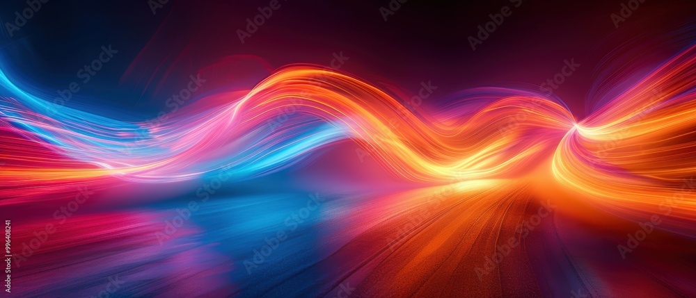 Vibrant Abstract Light Waves in Motion Vibrant Abstract Light Waves in Motion