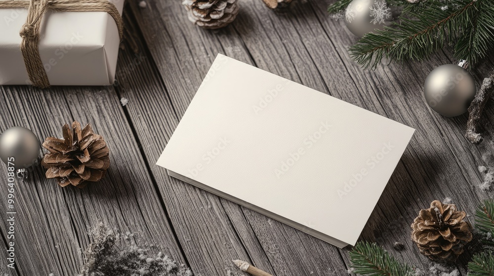 Sleek and simple Christmas card featuring a clean design with minimal festive elements, capturing the essence of seasonal elegance f Sleek and simple Christmas card featuring a clean design with minimal festive elements, capturing the essence of seasonal elegance f