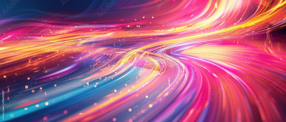 Vibrant Abstract Motion with Light Trails and Colors Vibrant Abstract Motion with Light Trails and Colors