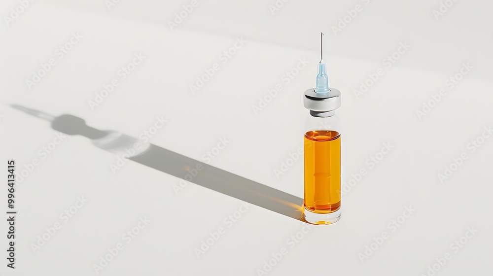 Botox Vial and Medical Syringe Displayed Together in a Professional Setting for Aesthetic Treatments Botox Vial and Medical Syringe Displayed Together in a Professional Setting for Aesthetic Treatments