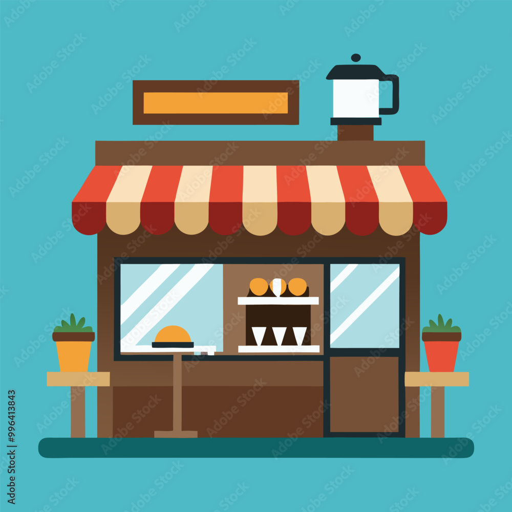 illustration of a coffee shop illustration of a coffee shop