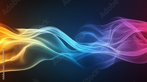 Vibrant Abstract Spectrum Waves Background Art