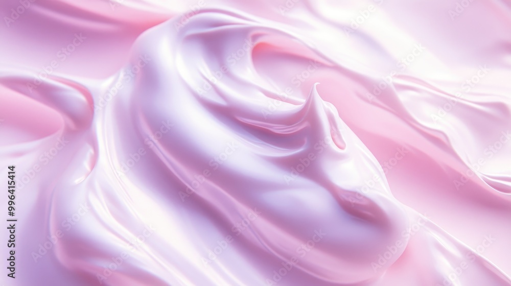 Obraz premium An isolated pastel background featuring a smooth white cream