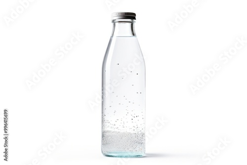 A clear plastic bottle filled with raindrops