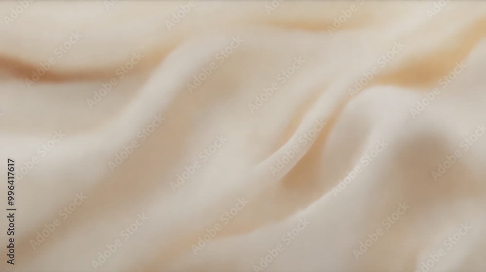 A soft beige background with a luxurious satin cloth in a flowing wave A soft beige background with a luxurious satin cloth in a flowing wave