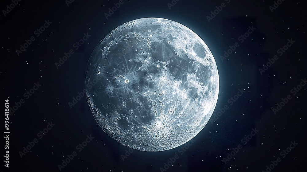 Full Moon Isolated on Dark Background Full Moon Isolated on Dark Background