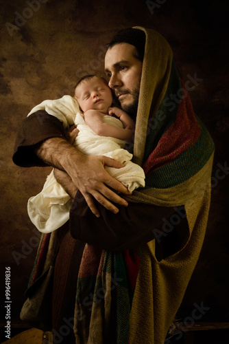 Canvas Print Father Joseph with Savior