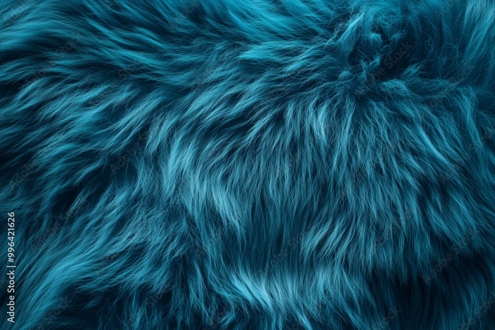 Obraz premium Beautiful Turquoise Fur. Background texture.