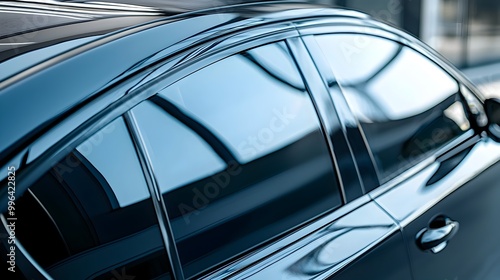 Tinted Car Window Reducing Glare for Improved Visibility and Safety photo