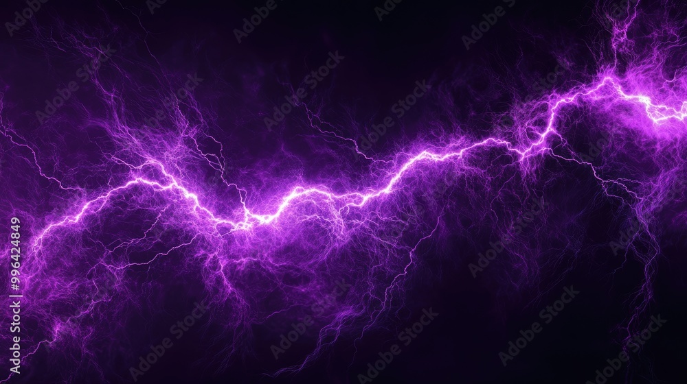 Abstract purple lightning crisscrossing a dark background, adding dynamic energy and dramatic flair to the image. Abstract purple lightning crisscrossing a dark background, adding dynamic energy and dramatic flair to the image.